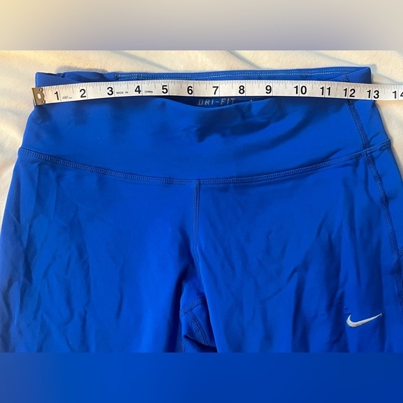 Nike Dri-Fit Women’s Blue Cropped Running Leggings w Pockets Size Small - Picture 7 of 16